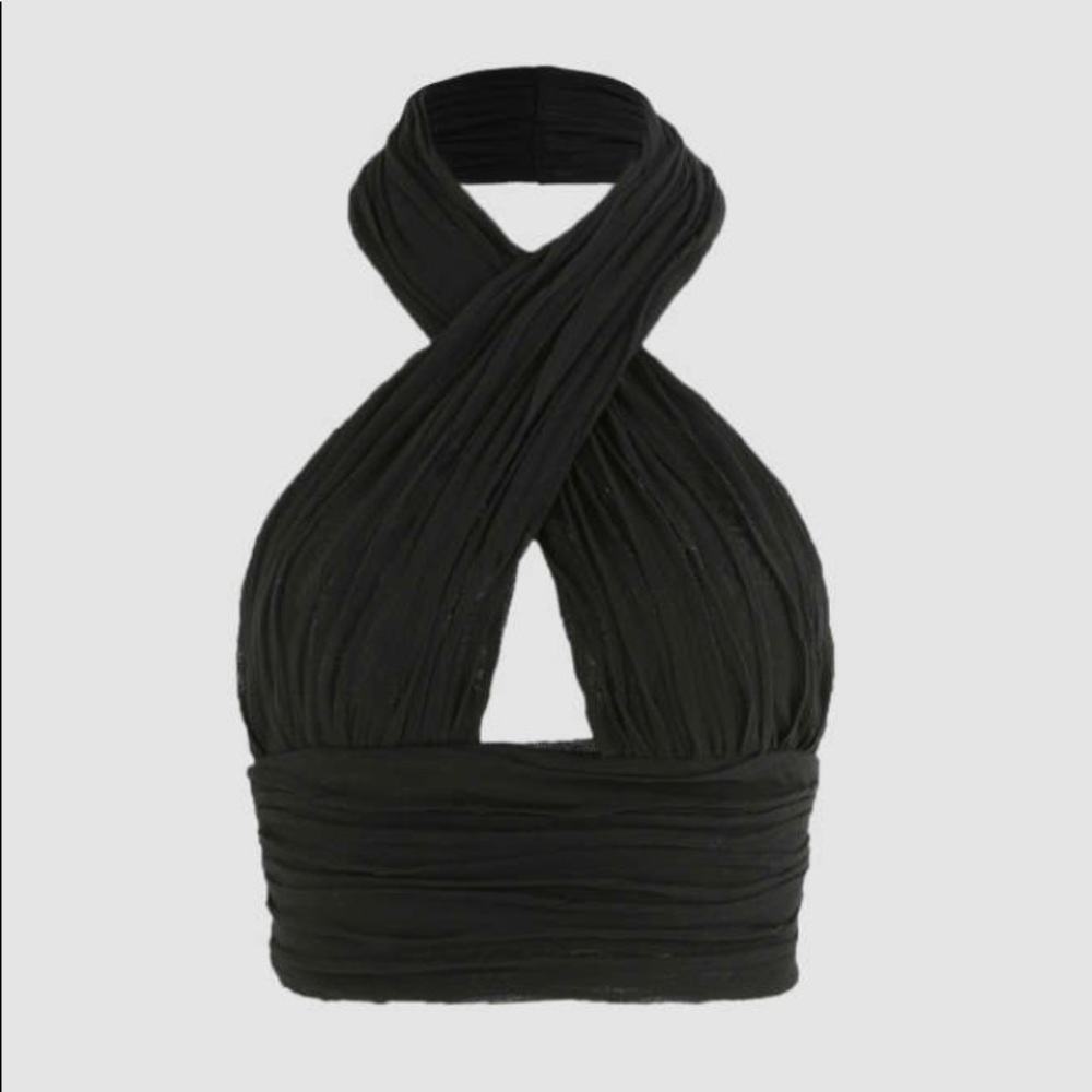 Black Wrap Top